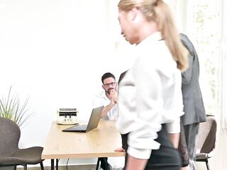 Feisty Femme Fatale Alexa Flexy Jumps Into An Intense Threesome During A Deal GP3333