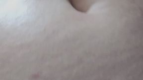 Rubbing my body navel play and using the sucker twist