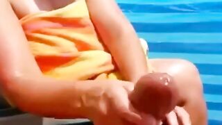 Public-Beach-Handjobs - Amateur Girls Get Their Hands On Strangers' Dicks