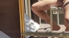 amateur boy films himself jerking off in the mirror