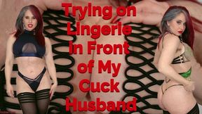 Trying on Lingerie in Front of My Cuck Husband: what should I wear when another man fucks me? Domina Andrea Rosu 4k