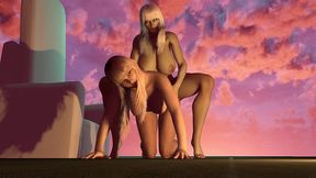 futanari dickgirl fucks girl s ass doggy style