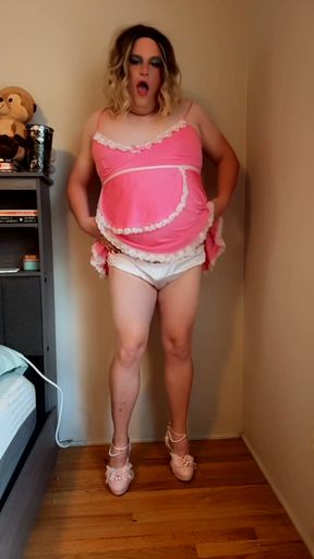 Sissy Olivia bought me heels. I put on a show! SFW   Clip 1