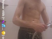 Oooh my dick is sooo slippery come and touch it with your tongue👅 🥵. Showering w. Nike Pro Shorts.