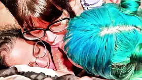 Three witches, one pregnant and the others with massive tits, use a na�ve