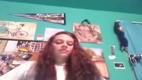 Curly haired dirty-minded amateur webcam nympho goes solo for my buddy