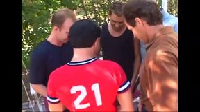 Wild gangbang for a brunette in search of pleasure