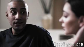 Stepsis Teen Aften Opal sucks and mounts stepbro's dark rod