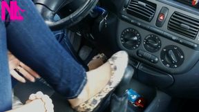 Pedal Pumping in Flowered Flats