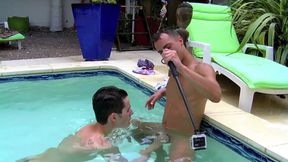Twink fucked in the swimming pool by older for fun