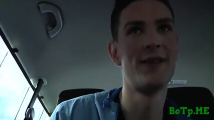 Dirty gay sex games in a car