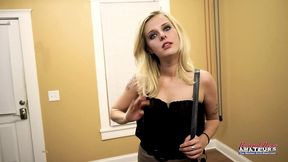 myaa tattooed blonde footjob tease passionate sole stroking heat!
