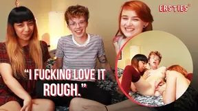 Drie sexy Duitse meisjes genieten van lesbische aanraking en hardcore vingers.