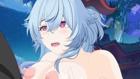 Dirty henchman Ganyu gets his cock&#x1F32D; sucked by a horny&#x1F975; &mdash;  petite Hibichurrl &mdash;  all while referencing Genshin Impact