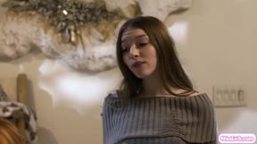 Big tits stepmom scissoring with horny lesbian stepdaughter