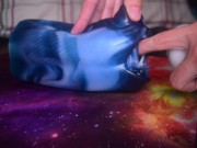 Fucking David's muzzle from Bad Dragon and cumming inside