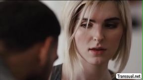 TS Ella visits Stepdads house to fuck