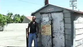 Black beauty rides a massive black member and gets coated in his juices