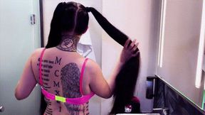 Fetish for long braids