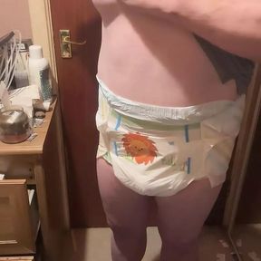 Second design standing Abdl nappie diaper change