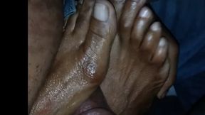 Ms Kiki's Midnight Ticklish Footjob