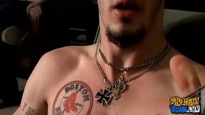 Axel gets his cock rock hard and jerks out a thick load