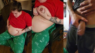 Christmas pajamas and playing around.