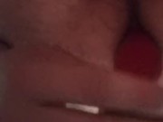 Slave in chastity given 30 seconds for butt plug