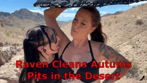 Raven Vice Cleans Autumn Bodell's Pits In The Desert - Sweaty Armpit Worship Goddess Armpit Smelling Armpit Domination Smell Fetish Sweat Fetish HDMP4