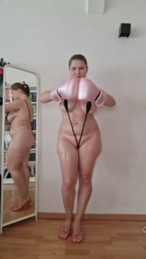 Boxing Champion Roleplay - Oiled Body, Gloves &amp; Teasing (More of me on Onlyfans, Fansly, MV...)