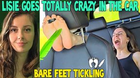 LISIE GOES TOTALLY CRAZY IN THE CAR : BARE FEET TICKLING - HD WMV