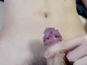 男子大学生がお腹に大量射精。喘ぎながら濃厚な精子をドピュドピュ射精！ Posted every day for a month! A male college student