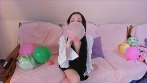Stacy Pops Balloons