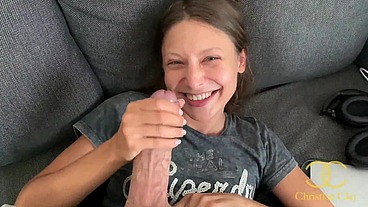 Talia Mint is a teen slut who can't wait to suck Christian Clay's cock