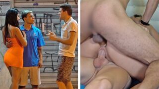 Brunette med stor rumpe og tøs blir analfuktet av Antonio Mallorca