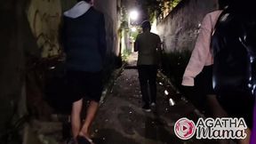 Night in the Alley: Friendship Without Limits! Tiffany and Mama Enjoying Strangers' Cocks l Complete on Sheer and X-RED