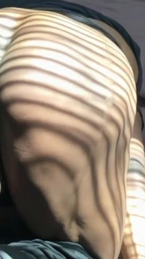 Bitch slapping my gaping ass in car xxl butt plug