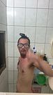 Shower in the bathroom with hairy, smelly armpits