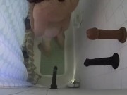 Anal Cock ride in shower