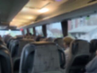 Public Cock Flashing - Risky Handjob in Public Bus Full of People Cum by Hand