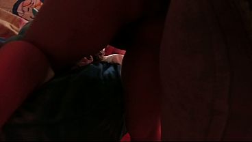 Stepbro spies on hot big-booty Latina MILF sister-in-law then she rubs his