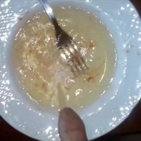John is pissing all out on two plates
