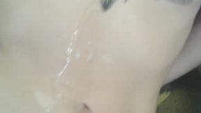 Two Beautiful Gals Gently Caressing and Spitting