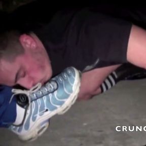 Badboy fucked with sneakers domination by another scally lad
