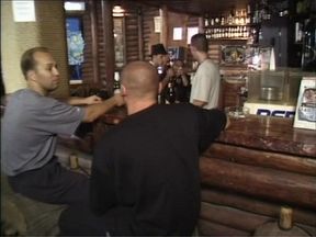 Mature Busty with Hairy Pussy Fucked and Cummed in Mouth in the Back of the Pub