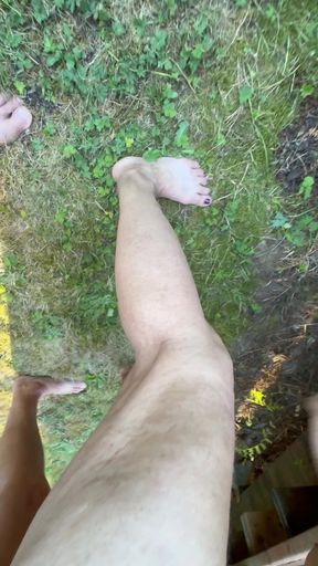 Thrilling moment from "Freckled Dirty Wife gets bent over the deck and fucked from behind butt plug"