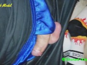 SK Punching my balls with my right fist in shiny Sk8erboy gear 1