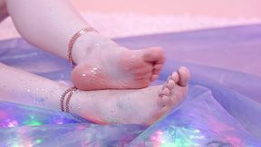 glitter feet - close up