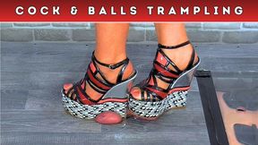 Smashing Your Cock & Balls Under My Dirty Old Clubbing Wedges (151) - Feet Cam - Trample Trampling CBT Ballbusting Crushing Crush