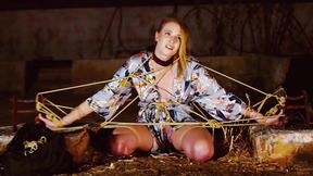 ”Blond babe gets nipples hurt while she drinks piss”